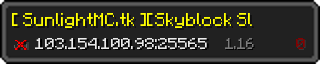 Userbar 320x64 in Minecraft-Stil für den Server 103.154.100.98:25565