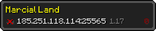 Userbar 320x64 in Minecraft-Stil für den Server 185.251.118.114:25565