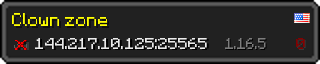 Userbar 320x64 in Minecraft-Stil für den Server 144.217.10.125:25565