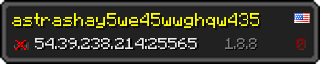 Userbar 320x64 in minecraft style for 54.39.238.214:25565