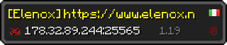 Userbar 320x64 in minecraft style for 178.32.89.244:25565