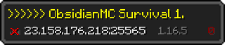 Userbar 320x64 in Minecraft-Stil für den Server 23.158.176.218:25565