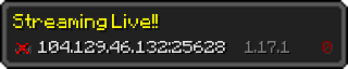 Userbar 320x64 in Minecraft-Stil für den Server 104.129.46.132:25628