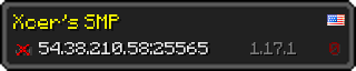 Userbar 320x64 in minecraft style for 54.38.210.58:25565