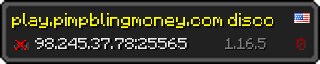 Userbar 320x64 in Minecraft-Stil für den Server 98.245.37.78:25565
