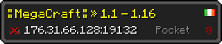 Userbar 320x64 in minecraft style for 176.31.66.128:19132