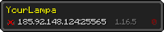 Userbar 320x64 in minecraft style for 185.92.148.124:25565