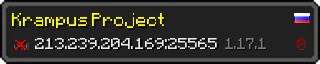 Userbar 320x64 in minecraft style for 213.239.204.169:25565