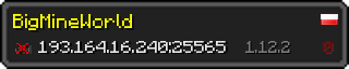 Userbar 320x64 in Minecraft-Stil für den Server 193.164.16.240:25565