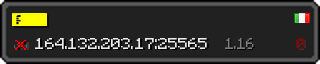 Userbar 320x64 in minecraft style for 164.132.203.17:25565