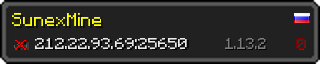 Userbar 320x64 in Minecraft-Stil für den Server 212.22.93.69:25650