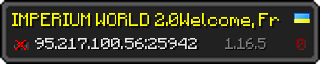 Userbar 320x64 in Minecraft-Stil für den Server 95.217.100.56:25942