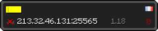 Userbar 320x64 in minecraft style for 213.32.46.131:25565