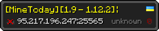 Userbar 320x64 in minecraft style for 95.217.196.247:25565