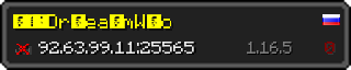 Userbar 320x64 in minecraft style for 92.63.99.11:25565