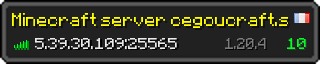 Userbar 320x64 in minecraft style for 5.39.30.109:25565