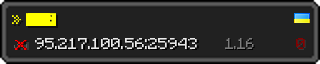 Userbar 320x64 in minecraft style for 95.217.100.56:25943