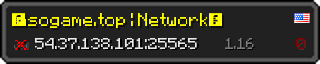 Userbar 320x64 in Minecraft-Stil für den Server 54.37.138.101:25565