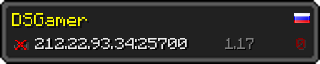 Userbar 320x64 in minecraft style for 212.22.93.34:25700