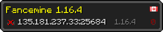 Userbar 320x64 in Minecraft-Stil für den Server 135.181.237.33:25684