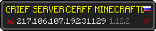 Userbar 320x64 in Minecraft-Stil für den Server 217.106.107.192:31129