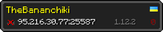 Userbar 320x64 in minecraft style for 95.216.30.77:25587