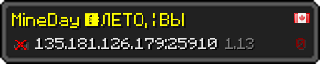 Userbar 320x64 in Minecraft-Stil für den Server 135.181.126.179:25910