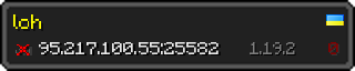 Userbar 320x64 in minecraft style for 95.217.100.55:25582