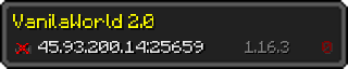 Userbar 320x64 in Minecraft-Stil für den Server 45.93.200.14:25659