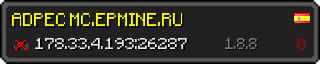 Userbar 320x64 in Minecraft-Stil für den Server 178.33.4.193:26287