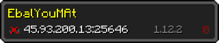 Юзербар 320x64 у стилі майнкрафт для сервера 45.93.200.13:25646
