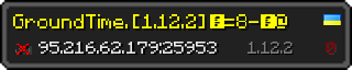 Userbar 320x64 in Minecraft-Stil für den Server 95.216.62.179:25953