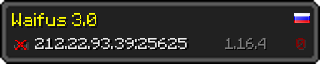 Userbar 320x64 in minecraft style for 212.22.93.39:25625