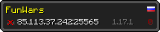 Userbar 320x64 in Minecraft-Stil für den Server 85.113.37.242:25565