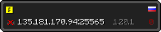 Userbar 320x64 in minecraft style for 135.181.170.94:25565