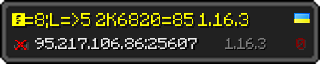 Userbar 320x64 in minecraft style for 95.217.106.86:25607