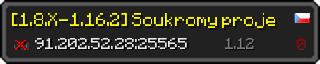 Userbar 320x64 in Minecraft-Stil für den Server 91.202.52.28:25565