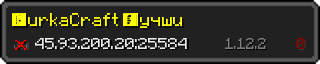 Userbar 320x64 in minecraft style for 45.93.200.20:25584