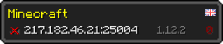 Userbar 320x64 in minecraft style for 217.182.46.21:25004