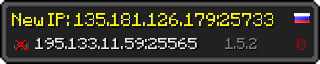 Userbar 320x64 in Minecraft-Stil für den Server 195.133.11.59:25565