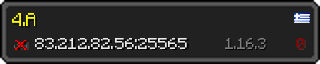 Userbar 320x64 in Minecraft-Stil für den Server 83.212.82.56:25565