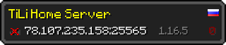 Userbar 320x64 in Minecraft-Stil für den Server 78.107.235.158:25565