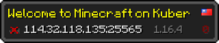 Userbar 320x64 in minecraft style for 114.32.118.135:25565