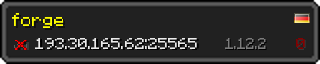 Userbar 320x64 in minecraft style for 193.30.165.62:25565