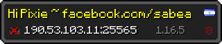 Userbar 320x64 in Minecraft-Stil für den Server 190.53.103.11:25565