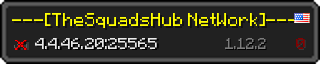 Userbar 320x64 in Minecraft-Stil für den Server 4.4.46.20:25565