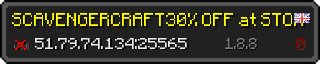 Userbar 320x64 in minecraft style for 51.79.74.134:25565