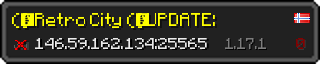 Userbar 320x64 in Minecraft-Stil für den Server 146.59.162.134:25565
