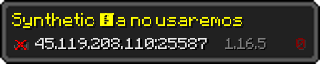 Userbar 320x64 in Minecraft-Stil für den Server 45.119.208.110:25587