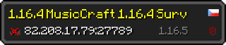 Userbar 320x64 in minecraft style for 82.208.17.79:27789